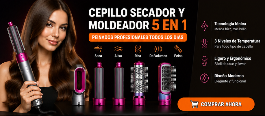 Cepillo Secador De Pelo 5 En 1